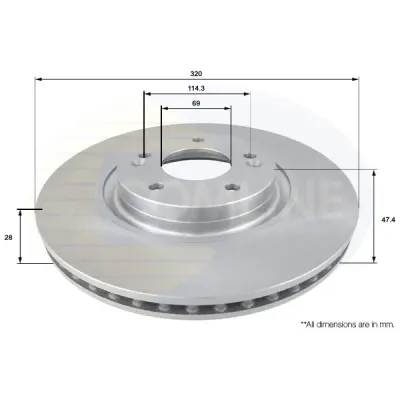 Disc frana COMLINE ADC2412V