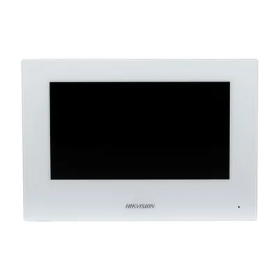 Videointerfon de interior WiFi Hikvision DS-KH6320-WTE1-W, 7 inch, slot card, aparent, 12V DC/PoE, alb