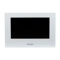 Videointerfon de interior WiFi Hikvision DS-KH6320-WTE1-W, 7 inch, slot card, aparent, 12V DC/PoE, alb