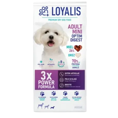 Hrana uscata pentru caini Loyalis Mini Adult cu miel 3 kg