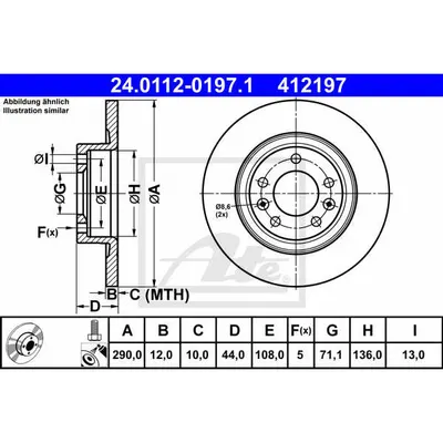 Disc frana ATE 24.0112-0197.1