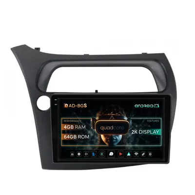 Navigatie 2K Honda Civic Hatchback (2006-2011), Android, S-Quadcore 4GB RAM + 64GB ROM, 9.5 Inch - AD-BGS90042K+AD-BGRKIT020