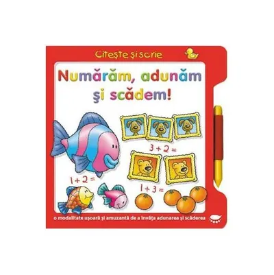 Numărăm, adunăm şi scădem! Citește și scrie - Board book - ***