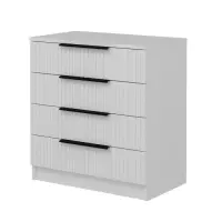 Comoda KALE 7912, 4 sertare, alb, 72x42x77 cm