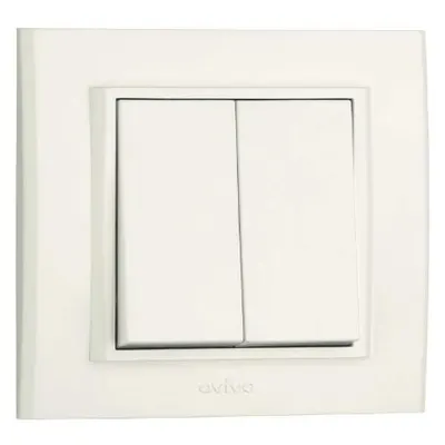 Comutator ST Mina Ovivo OV00422 10A, 250V. IP20, natural alb