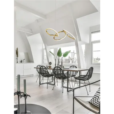 Lampa suspendata GIRISH Auriu plating Stainless Otel & Silicon LED 40 Wat 230 Volt 2000Lm 3000K IP20