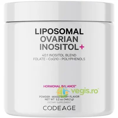 Liposomal Ovarian Inositol+ ( Myo-Inozitol Ovarian cu Coenzima Q10 si Aroma de Fructe de Padure) 148.2g