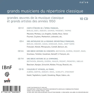 Les Collections sonores de la Bibliotheque National de France Vol. 1 (10CDs Box Set)
