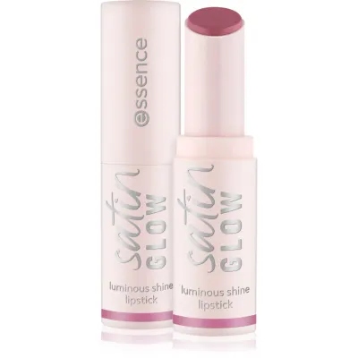 essence satin GLOW ruj cremos cu finisaj satinat culoare 04 Let´s Get Mauvin 3.5 g