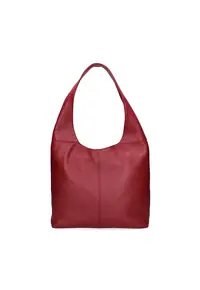 Geanta hobo de piele - Rosu inchis