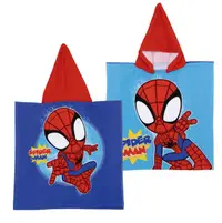 Prosop de plajă, Poncho, pentru copii, model Spidey Friends, 55x55 cm, Arditex
