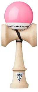 Joc de dexteritate din lemn KROM Kendama - Pop LOL Kendama, roz