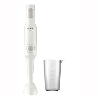 Mixer vertical Philips ProMix HR2531/00, 650 W, 1 setare viteza, cana si lama S incluse, Alb