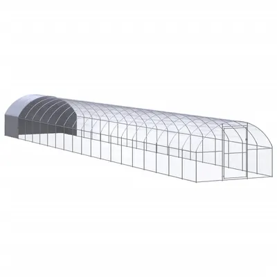 Gossi cotet de gaini pentru exterior, 3x20x2 m, otel zincat