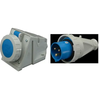 Pachet Complet: Priza Industriala Aparenta IP67 32A 230V + Fisa Industriala pe Cablu IP67 32A 230V - Solutia Robusta pentru Putere Monofazata