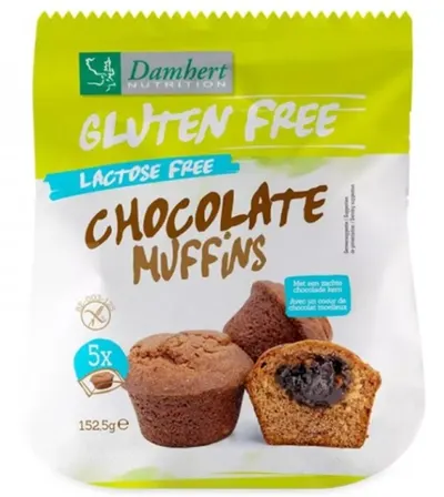 Brioșe de ciocolată, fără gluten și lactoză, 152 g, Damhert