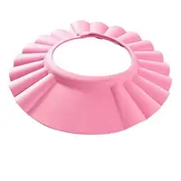 Aparatoare sampon Little Mom Happy Bath Pink din spuma moale, reglabila in 4 faze, dimensiuni 30x28 cm