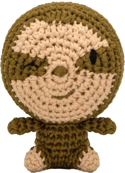 Jucărie tricotată de mână Wild Planet - Sloth, 12 cm