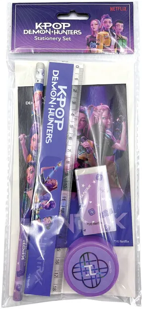 Set rechizite școlare GIM K-Pop Demon Hunters - Huntrix Lilac, 5 piese