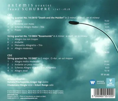 String Quartets No. 13 "Rosamunde", No. 14 "Death And The Maiden", No. 15 G Major