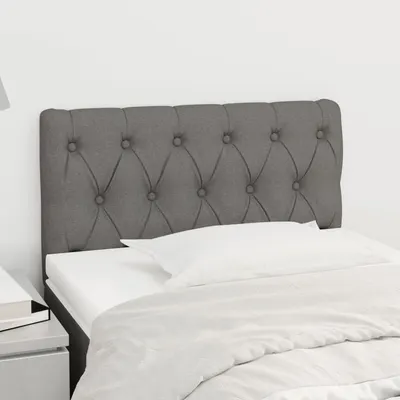 vidaXL Tăblie de pat, gri închis, 80x7x78/88 cm, textil