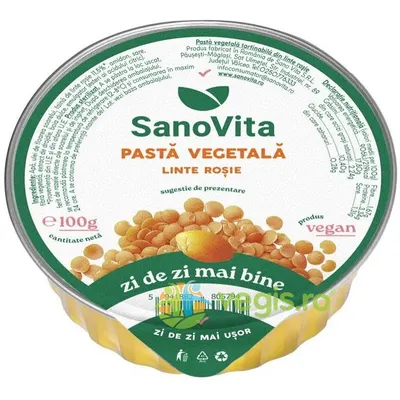 Pasta Vegetala Tartinabila din Linte Rosie 100g