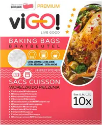 Pungi de copt viGO! - Premium, 10 bucăți, dimensiuni diferite