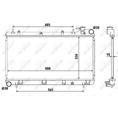 Radiator, racire motor NRF 53696
