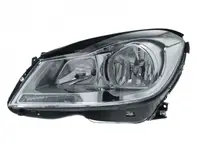 Far stanga (H7, reglaj electric, cu motoras, fundal cromat) MERCEDES Clasa C (C204), C T-MODEL (S204), C (W204)