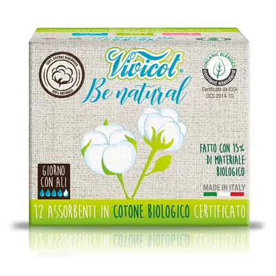 Absorbante de zi din bumbac ecologic 4 picaturi 12buc Vivicot