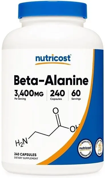 Beta-Alanine, 3400 mg, 240 capsule, Nutricost