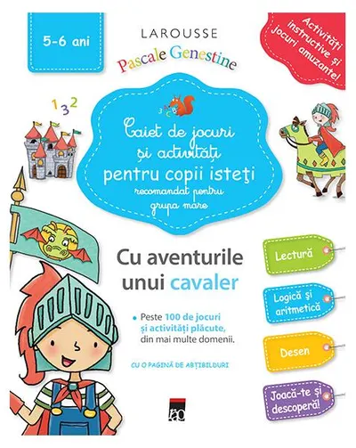 Caiet de jocuri și activități pentru copii isteți - 5-6 ani - Paperback - Pascale Genestine