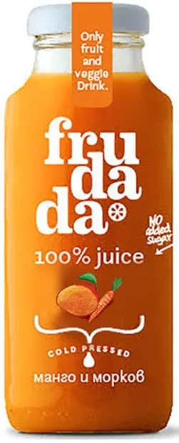 Suc, Măr, portocală, morcov și mango, 250 ml, Frudada