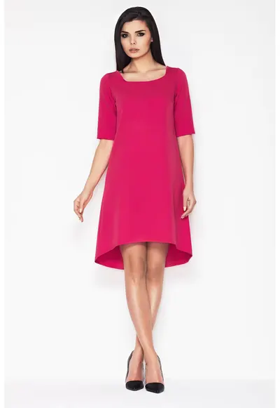 Rochie A056 - Poliester/Viscoza - Roz