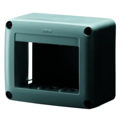 Self-Supporting Device Box For System Device - Skirt and Framne Trunking - 3 Modul - System Range - Anthracite Ral7021