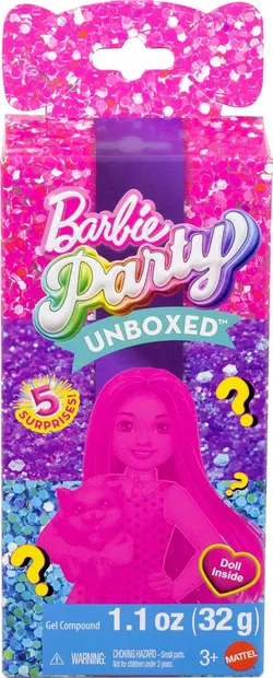 Păpuşă surpriză Barbie - Party Unboxed, sortiment