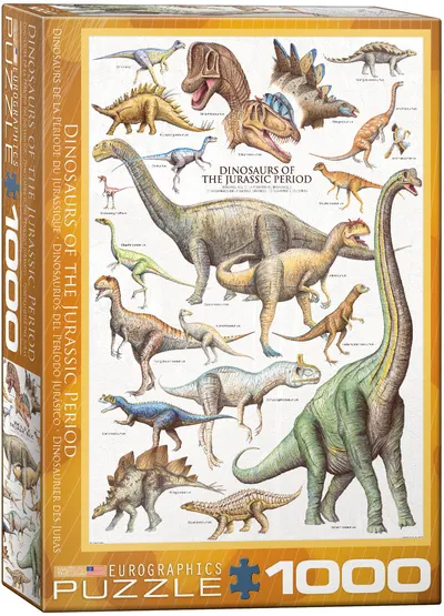 Puzzle Eurographics din 1000 de piese - Dinozauri Jurasicul