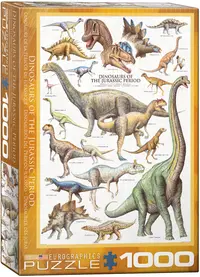 Puzzle Eurographics din 1000 de piese - Dinozauri Jurasicul