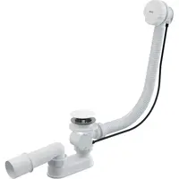 Sifon cada baie automat cu ventil, dop plastic alb O70 mm preaplin Alcadrain A51BM