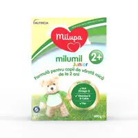 Lapte pentru copii de varsta mica de la 2 ani Milumil Junior 2+, 600g, Milupa