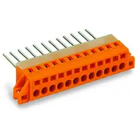 Feedthrough terminal block; Plate thickness: 1.5 mm; 2.5 mm²; Pin spacing 5.08 mm; 7-pole; CAGE CLAMP®; 2,50 mm²; orange