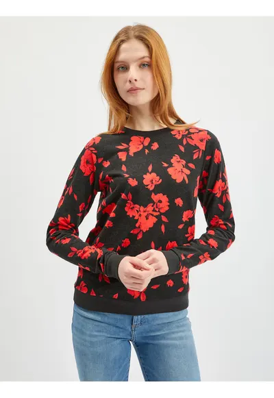 Pulover cu imprimeu floral