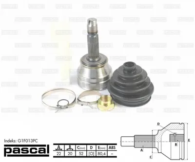 Cap planetara spre roata (22z 20z 52mm) FIAT FIORINO, PALIO, SIENA 1.0-1.7D dupa 1988