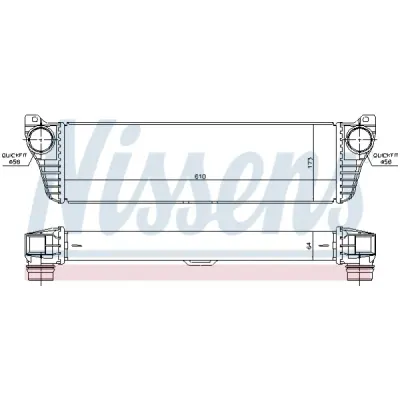 Intercooler, compresor NISSENS 96261