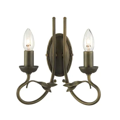 Aplica Olivia 2 Light Wall Light – Black/Gold