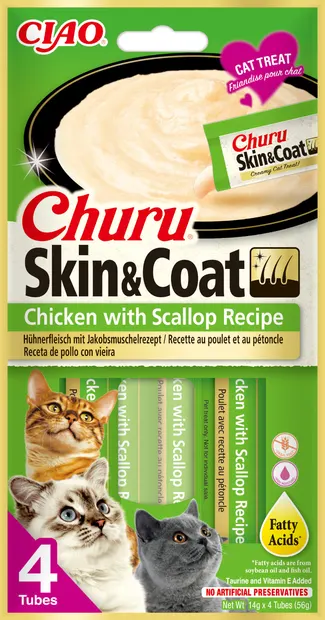 Churu SkinCoat Recompensa cu Pui si Scoici