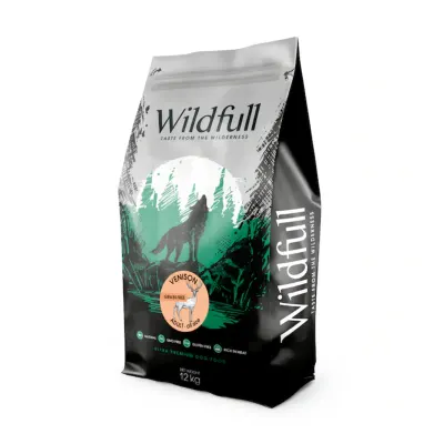 WILDFULL Adult All Size, XS-XL, Căprioară, hrană uscată fără cereale câini, 12kg