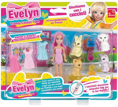Set joc RS Toys - Păpușă Evelyn cu accesorii, sortiment