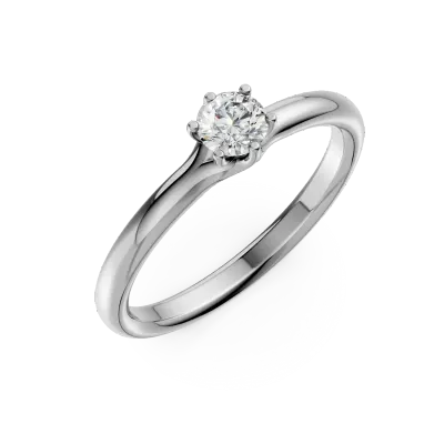 Inel de logodna din platina cu un diamant solitaire de 0.264ct