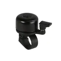 Mini sonerie bicicleta, diametru 22 mm, metal, neagra, universala